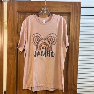 Disney JAMBO Animal Kingdom Short Sleeve Tee Shirt Top